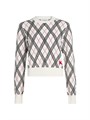Свитер Argyle от Burberry из 100% хлопка с круглым вырезом и длинными рукавами 11012374