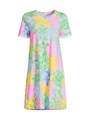 Lilly Pulitzer Яркое платье Cody Delight из хлопкового джерси с короткими рукавами и цветочным принтом 11023367