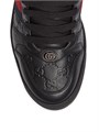 Кожаные тисненые кроссовки Gucci Screener с низким профилем и резиновой подошвой 11009514