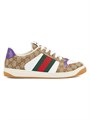 Кроссовки Gucci Screener GG Canvas с текстильным верхом и кожаными вставками для стильного образа 11024402