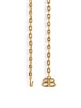 Balenciaga Цепочный пояс из латунного сплава Monaco, 120 см, регулируемая застежка, элементы с логотипом BB 11008789