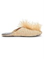 Женские шлепанцы Raffia Palm от Jil Sander с уникальным верхом и кожаной подошвой 11026221