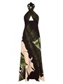 Платье с открытыми плечами от Johanna Ortiz с тропическим принтом и элегантной отделкой 11024754