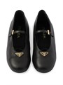 Балетки Prada из нубуковой кожи с 100% овечьей подкладкой и 5 мм резиновой подошвой 11026319
