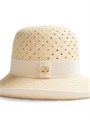 Valentino Garavani Шляпа из перфорированной ткани VLogo Panama с тканевой лентой, 4 размера 11012500