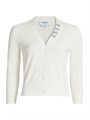Кардиган Thom Browne из хлопкового джерси с V-образным вырезом и мотивом 4 Bar Stripe 11023569