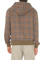 Худи Burberry из эластичного хлопка с замком спереди и клетчатым узором, капюшоном и длинными рукавами 11025118