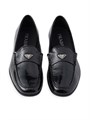 Лоферы из наплак кожи от Prada с эмалевым логотипом и резиновым протектором, изготовленные из 100% овечьей кожи 11025777
