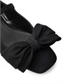 Балетки Mary Jane с бантом и отделкой VLogo от Valentino Garavani, высотой каблука 20 мм, выполненные из крепа 11020652
