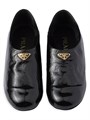 Балетки Prada из лаковой кожи с логотипом и резиновой подошвой 11029413