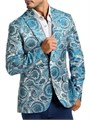 Robert Graham Шелковый жаккардовый костюмный пиджак Aqua Bloom с узором пейсли, классический крой, 51% шелк 11028226