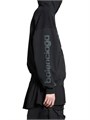 Унисекс худи средней плотности Balenciaga 3B Stencil из флиса с карманом-кенгуру и эффектом поношенности 11016778