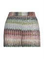 Женские вязаные шорты Missoni с пайетками и фирменным зигзагообразным узором, Италия 11020658