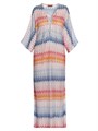 Длинное покрывало с шнуровкой и зигзагообразным узором от Missoni, 90% рами, Италия 11023374