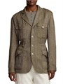 Пиджак Schmitt Herringbone из смеси льна и шелка с клапанными карманами от COLLECTION Ralph Lauren 11027508