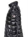 Длинный пуховик из нейлона с утеплителем для девочек Moncler Moka, с капюшоном и карманами на молнии 11016138