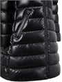 Длинный пуховик из нейлона с утеплителем для девочек Moncler Moka, с капюшоном и карманами на молнии 11016138