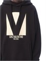 Valentino Garavani Хлопковое худи с капюшоном и принтом от Valentino, свободного кроя, Италия 11025530