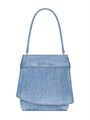 Givenchy Сумка-ведро с замком Shark из потерто-го денима, 100% хлопок, кожаная отделка, одно отделение, металлическая отделка, 20x19x14 см 11008513