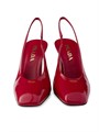 Туфли-слингбеки Prada из лаковой кожи с каблуком 85 мм и логотипом на подошве 11025770