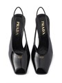 Туфли-слингбеки Prada из лаковой кожи с каблуком 85 мм и логотипом на подошве 11025770