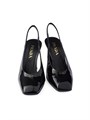 Туфли-слингбеки Prada из лаковой кожи с каблуком 85 мм и логотипом на подошве 11025770