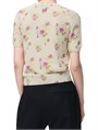 Короткий свитер с круглым воротником Loewe с цветочным принтом, 97% полиэстера, Италия 11012387