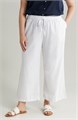 Caslon Укороченные брюки с широкими штанинами и завязывающимся поясом из легкого льняного материала 10042586