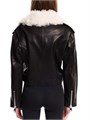 Кожаная куртка-бомбер Lainey от Sam. с отстегивающимся меховым воротником и асимметричной застежкой 11015217