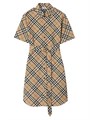 Короткое платье-рубашка из яркого поплина с поясом от Burberry, 100% хлопок 11012262