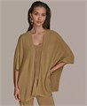Женский кардиган с открытым фронтом из металлической нити от Donna Karan New York, 70% вискоза, 15% нейлон, 15% металл 11030147