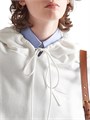 Удлиненное худи Prada Oversized с капюшоном и длинными рукавами, 100% хлопок 11023624
