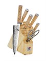 Miyabi Набор кухонных ножей на 7 предметов Birchwood SG2 из японской стали с блоком на 12 слотов 11028385