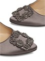 Туфли Hangisi 70 мм из сатина с кристаллической пряжкой от Manolo Blahnik 11016527