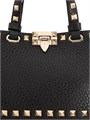 Valentino Garavani Мини-сумка Rockstud из зернистой телячьей кожи с ручками и съемной цепочкой, размеры 18,5х12,5х5,5 см 11012069