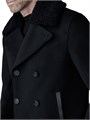 Двубортное шерстяное пальто Cole с отстёгивающимся шерстяным воротником от Mackage 11012710