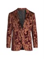 Вельветовый пиджак с узором «пейсли» от Etro, пиковые лацканы, длинные рукава, 100% хлопок 11023358