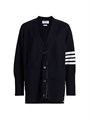 Кардиган с увеличенным кроем от Thom Browne из легкого итальянского хлопка с V-образным вырезом и длинными рукавами 11010377