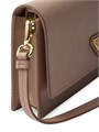 Prada Миниатюрная сумка из сафьяновой кожи с магнитной застёжкой и регулируемым плечевым ремешком 11014385