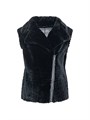 Жилет без рукавов Gorski из овечьего меха с рельефным узором, с молнией и карманами, подкладка из полиэстера 11020277
