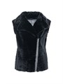 Жилет без рукавов Gorski из овечьего меха с рельефным узором, с молнией и карманами, подкладка из полиэстера 11020277