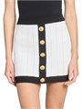 Минимальная вязаная юбка Balmain с бандированным поясом и золотыми декоративными пуговицами, Италия 11012602