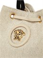 Versace Кошелка La Medusa из хлопка с кожаной отделкой, 16 см x 23 см x 14 см, с верхними ручками и стягивающим шнуром 11023608