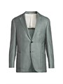 Однобортный пиджак из смеси шерсти и шелка Corneliani с двумя пуговицами и карманами, Италия 11025334