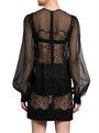 Мини-платье Dolce &amp, Gabbana из органзы с кружевными вставками, 60% шелк, Италия 11008408