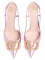 Туфли-слингбеки Valentino Garavani VLogo Signature из ламинированной наппы на каблуке 80 мм 11028241