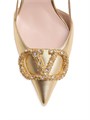 Туфли-слингбеки Valentino Garavani VLogo Signature из ламинированной наппы на каблуке 80 мм 11028241