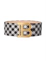 Balmain Пояс в клетку гингем с пайетками, ширина 7.6 см, 72% вискоза, 28% шёлк 11009489