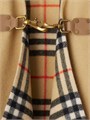 Кейп Burberry из итальянской шерсти с открытым воротником и кожаными деталями, ручная работа, произведено в Италии 11019613