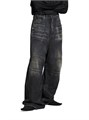 Джинсы Balenciaga George V Baggy из воскового денима с шелковым поясом и 5 карманами, Италия 11031012